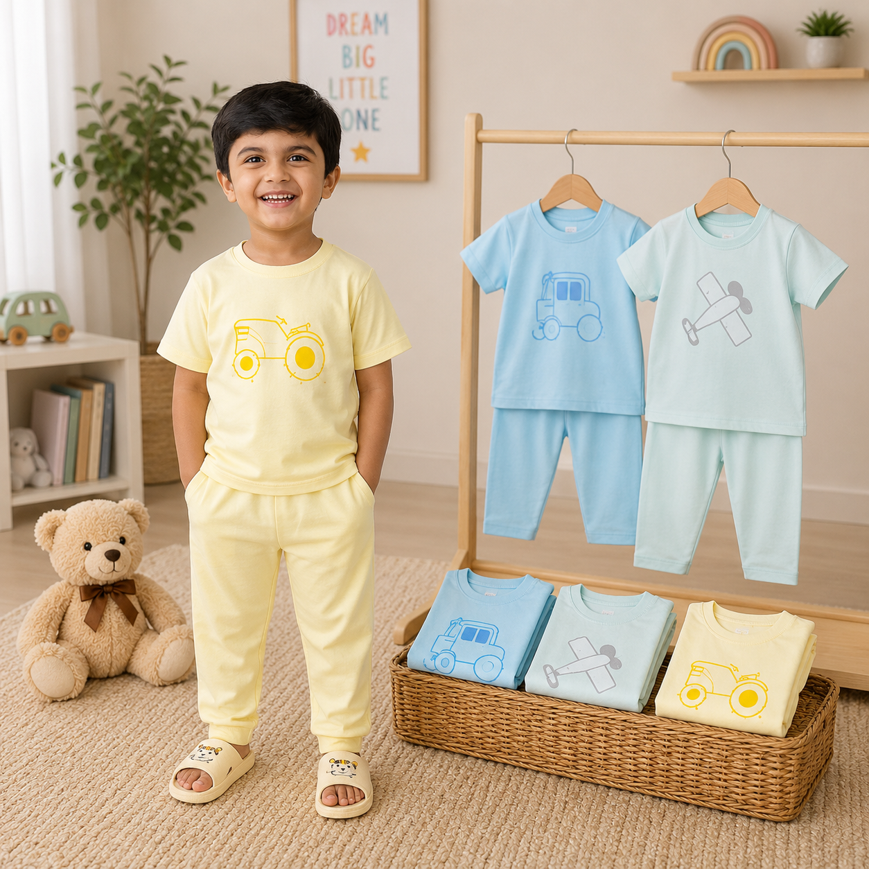 Night Pyjama Half Sleeves Solid