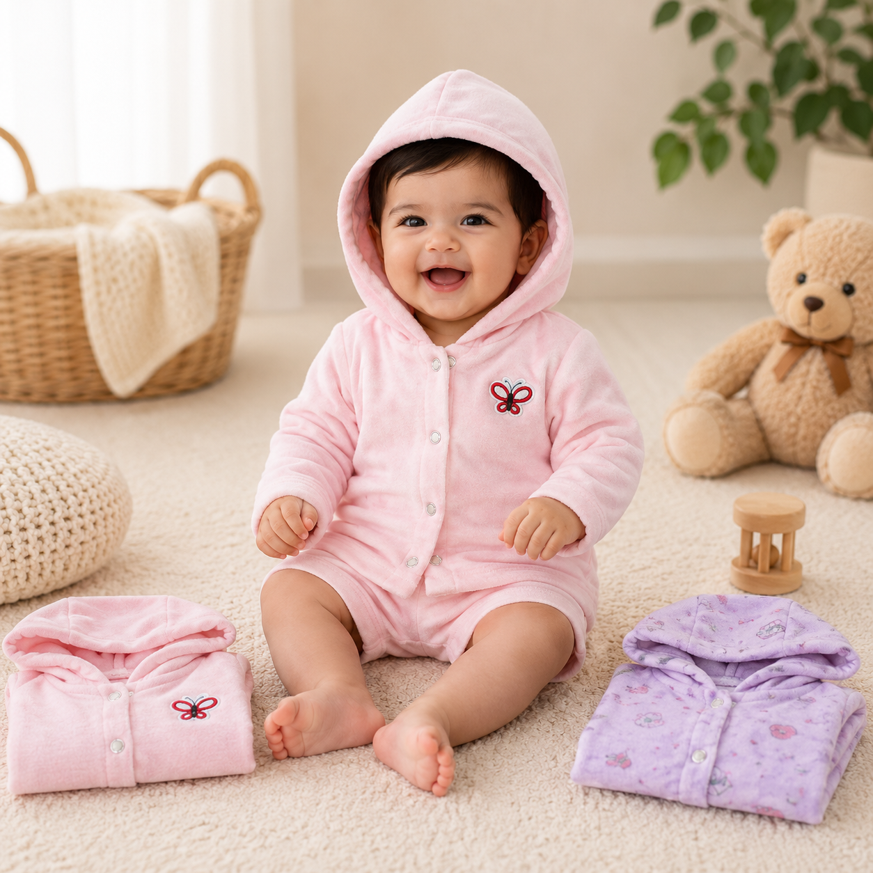 Jacket with Hoodie (Buttons)